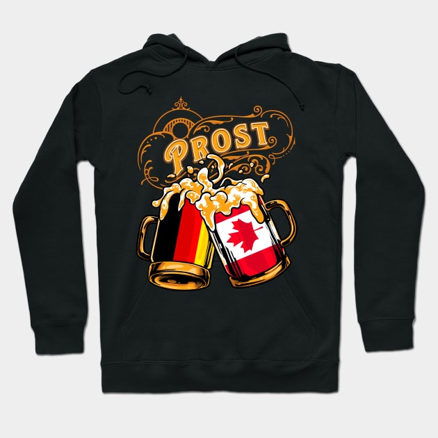 Oktoberfest Wiesn Prost Deutschland - Canada Hoodie by TonTomDesignz